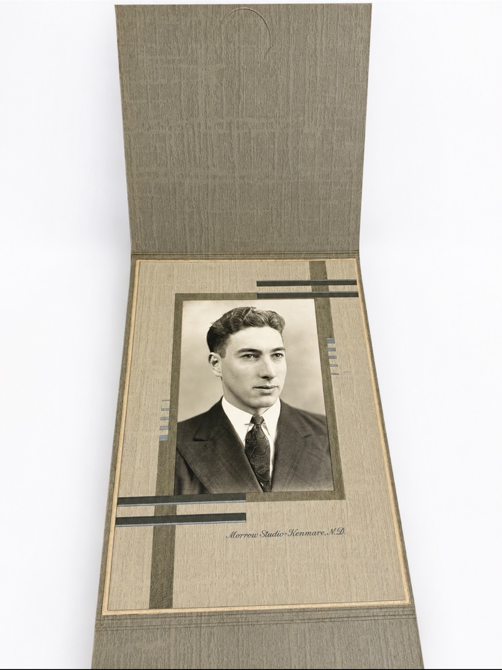 Vintage Morrow Studio Kenmare ND Portrait Photograph Folder Art Deco
